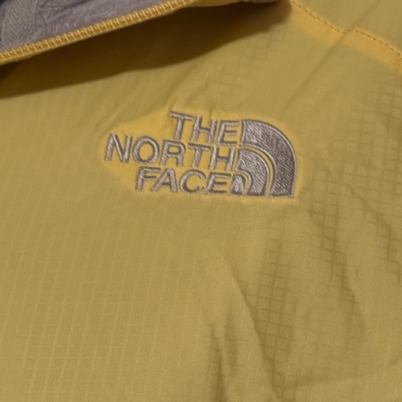 The North Face Yellow Lined Windbreaker Zip Up Hooded Jacket Women's Sz M - Picture 2 of 7